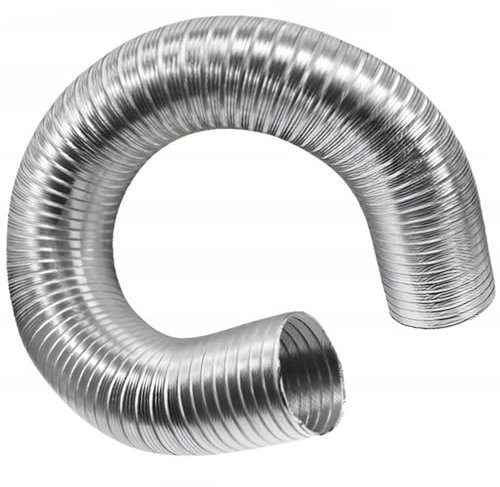 Aluflexrohr Flexrohr Lüftungsrohr Alurohr Schlauch Flexibel Lüftungsschlauch 3 Meter Abluftausgang (Aluminium, Ø 75 mm)