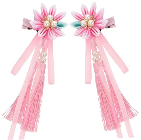 Baluue 1par Horquillas De Flores Borlas Retro Adorno Para Cabeza De Japonés Para Bodas y Fotografía