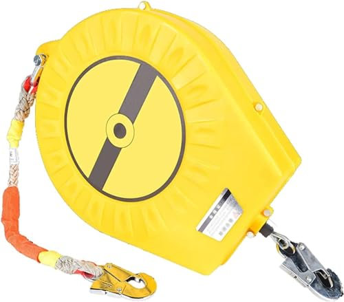 Dispositif de sécurité rétractable Lifeline anti-chute - Bloc d'inertie - Hauteur de bobine (1000 cm) - Cordon auto-rétractable absorbant pour une sécurité ultime