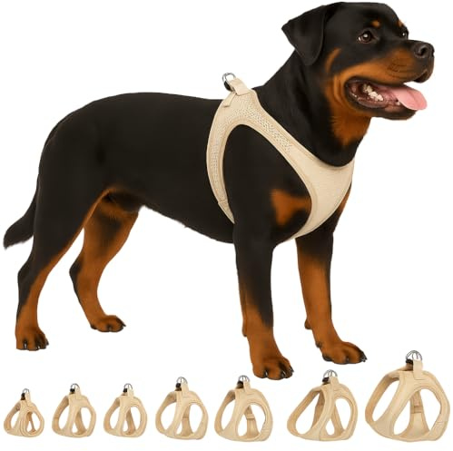 Hundegeschirr - hundegeschirr große Hunde - XXL - Flamingo Harness Step&Go Bento Beige