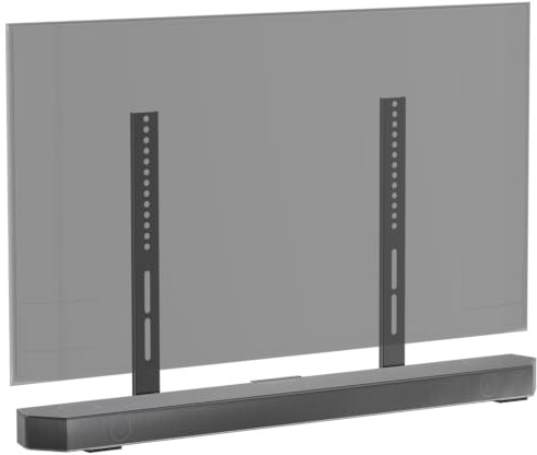 TV-soundbarfästen för Vizio/Samsung/Sony/LG Soundbarfäste under TV-apparater (40–80 tum TV) | Höjdjusterbar soundbar TV-hållare upp till 35 lb med fjärrkontrollhållare ingen borrning installation