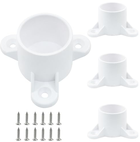 Marvexi PVC Table Leg Cap 1 Pipe Flange Fittings, 4Pcs