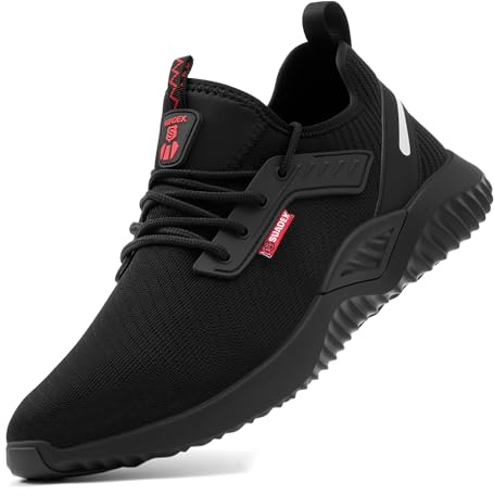 SUADEX Mens Womens Steel Toe Cap Trainers Safety Shoes Non Slip Work Shoe | Composite Toe, Puncture Resistant, Lightweight, Breathable