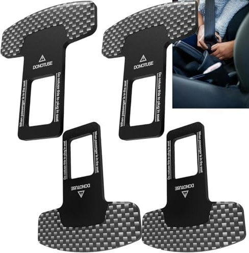 AINxtolm 4pcs Safe Seat Belt Clips Slot Plugs,Car Seat Belt Clip Buckle,Seats B-elt Buckle Cover,Car Trim Accessories, Retainer Locking-Clip, S-eat B-elt Clips Adjuster,C-ar Seats Be-lt B-uckle Cover