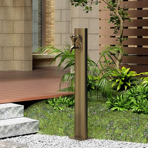 Grifo de jardín independiente para boca de incendios, grifo decorativo anticongelante, base resistente, fácil instalación, solución de riego al aire libre