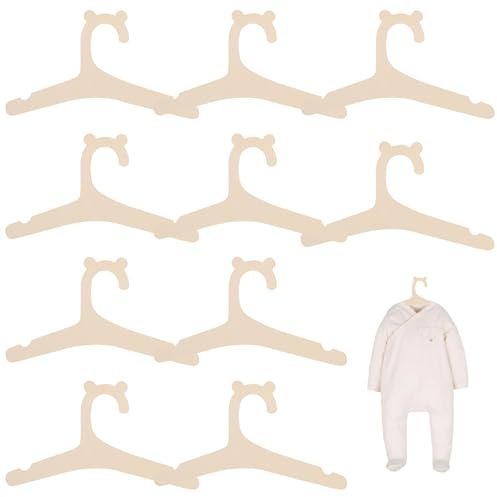 10er-Pack KinderkleiderbüGel,KleiderbüGel Babykleidung,Kinder-DIY-Holzregal,FüR Kindergarderobe Baby KleiderbüGel,rutschfest Kinder KleiderbüGel,Zum AufhäNgen Von Kleidern,RöCken,MäNteln