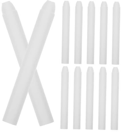 KONTONTY Set 12 Gessetti Antipolvere Solubili in Acqua, Gesso Colorato per Lavagna e Esterni, Gessetti per Insegnanti, per Aula e Parco Giochi, Dimensioni 3,15x0,37 Pollici