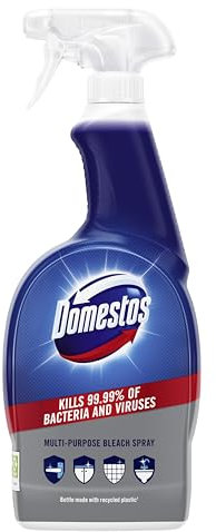 Domestos Bleach Multi-Purpose Eliminates 99.99% of all Bacteria and Viruses Cleaner Spray Disinfectant for Hygienically Clean Surfaces 700 ml