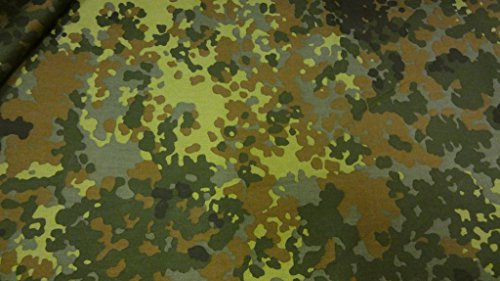 StoffBook schwarz/braun/grün militärischer Camouflage Stoff Baumwolle wasserdicht, Tarnmuster, NATO-Armee-Tarndruck, Outdoor, Näh- und Bastelmaterial für Jäger, Survival, Tarnstoff, c148