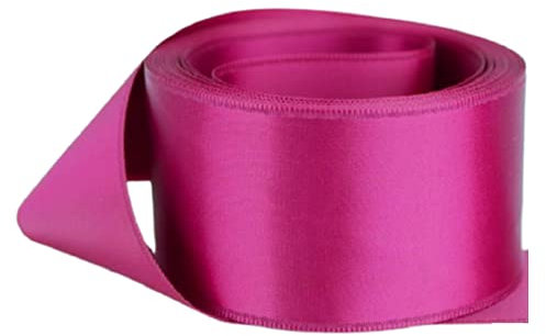 Fuchsia Pink Satin Ribbon - 50mm Wide - 3 Meters - Many Colours - Buy 3 & Get 1 Free