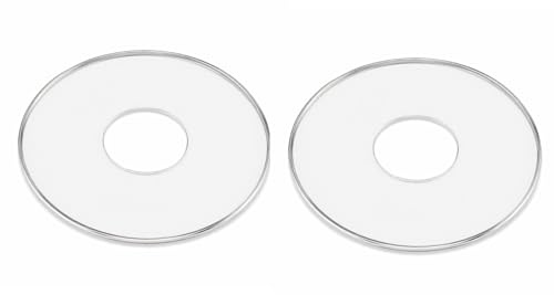 Clear with Silver Rim Glass Bobeche Wax Catcher for Taper Candles, Drip Protector, 2 Pack
