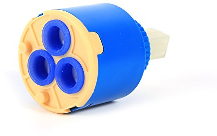 Keramikscheibenkartusche, 35mm Keramikkartusche Wassermischbatterie Innensteuerung Wasserhahnventil PP Kunststoff Blau Praktisch(35mm)