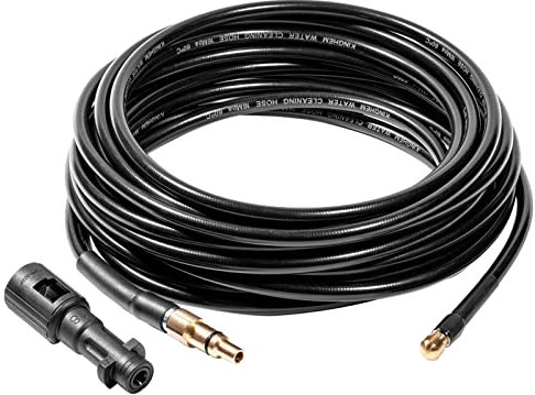 YUET 10M Drain Pipe Cleaning Hose with Adapter,Flexible Tube Unblocker and Drain Kit for Karcher High Pressure Washers Washer Sewer Jetter Replacement,Cleaner Kit Kärcher K-Series and LAVOR