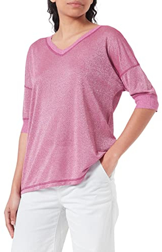 Geox W T-Shirt Camiseta, Fucsia Red with Lur, S para Mujer
