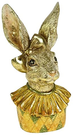 Werner Voß Hasen Büste Kopf Oster Hasen Creme gelb 23cm Deko Skulptur Figur Vintage Holly