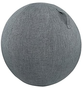 Vozoor Copertura per pallone da seduta, 55 cm, colore grigio scuro, per palloni da ginnastica, per palloni da fitness, pilates, yoga, palla da ufficio