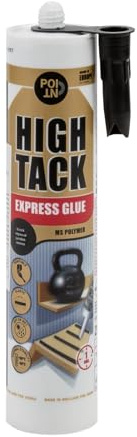 POINT monteringslim HIGH TACK för mycket tunga byggelement bygglim MS-polymer hybridlim inomhus och utomhus vattentät hög elasticitet 290 ml (1 patron, svart)