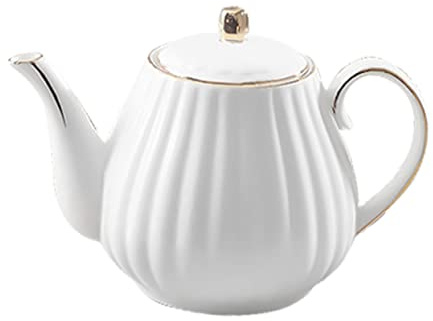 Théière en Céramique Blanche de Style Européen, Service Délicat