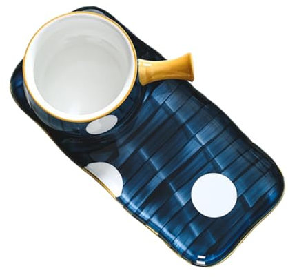FUNOMOCYA Hand Painted Milk Pot Ceramic Soup Pan Noodle Pan Milk Saucepan Multi-functional