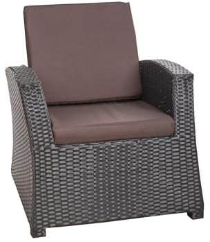 Gartenstuhlauflagen Hochlehner Extra Dicke Polsterauflagen für Hochlehner extra hohem Komfort Kissen für Gartensessel aus Polyrattan, Auflagen und Polster Stühle & Sessel (1, Braun)