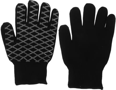 Gogogmee 2 Stück Grillhandschuhe Silikon Hitzeschutz mit Noppen 26cm Koch und BBQ Handschuhe für Haus und Küche