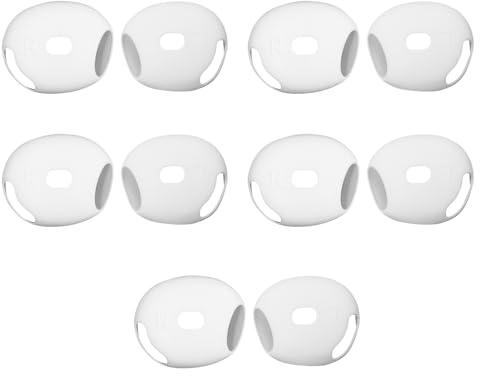 5 paia di tappi di ricambio per Airpods 4 tappi di ricambio ultra sottili antiscivolo, antigraffio, accessori per la pelle per Airpods4 si adattano alla custodia di ricarica (bianco)