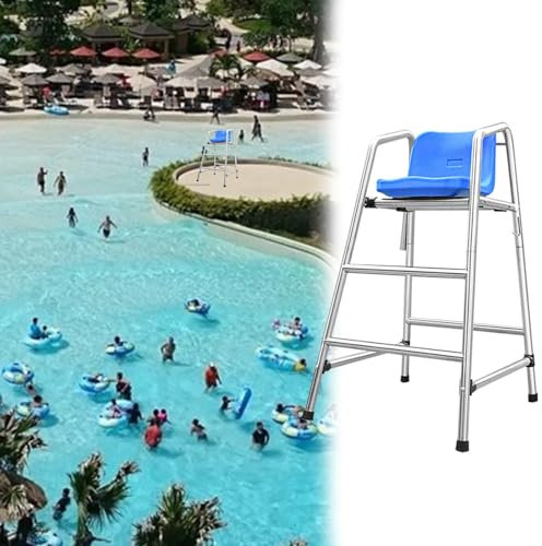 Generico Scalette per Piscina Sedia di Salvataggio, sedie da Bagnino per Piscina Interna ed Esterna, Sedia da Bagnino da 1,2 1,5 1,8 m di Altezza per Piscine pubbliche/comunitarie, Sedia per arbitri