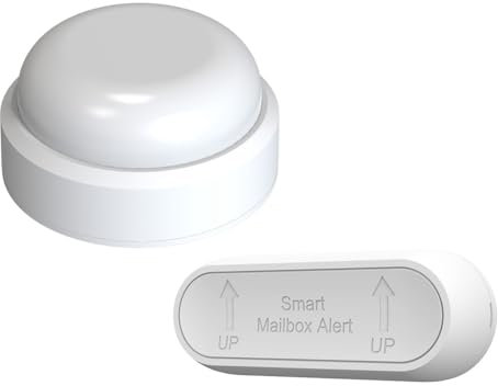 Fuhjythy Mailbox Alarm Mail Chime Notification System-Mail Alarm 800 Ft Long Range Wireless Mailbox Alert with LED Light Flashing