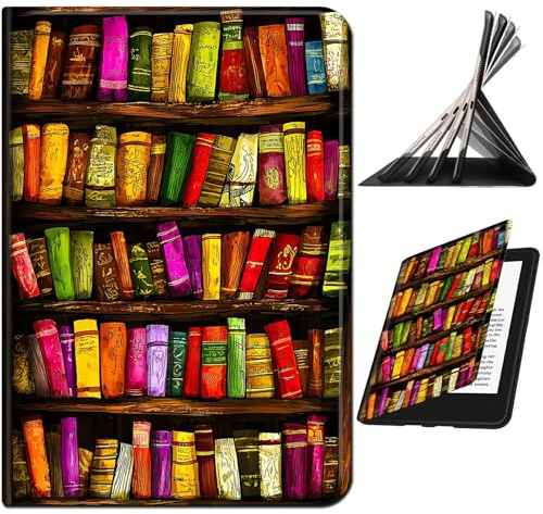 RWUTYTIUL Schutzhülle für Kindle Paperwhite 4 (10. Generation, 2018 Release), stoßfest, intelligent, schützend, Multi-Winkel-Ansicht, Tablet-Hülle für Damen und Herren, mit automatischer Sleep