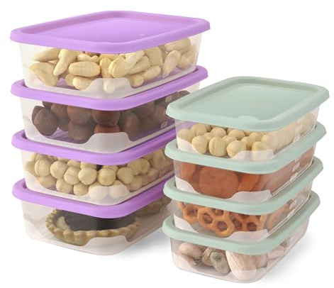 PROFUN Frischhaltedosen mit Deckel FUSION Meal prep Boxen Gefrierdosen Vorratsdosen Plastikdosen für Lebensmittelaufbewahrung 8er Set