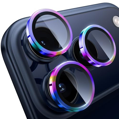 WSKEN Protector de lente de cámara para 17 Pro/17 Pro Max - [Mantén la grabación original] inastillable Ultra HD 9H pantalla de vidrio templado con anillo de metal, antihuellas, resistente a los