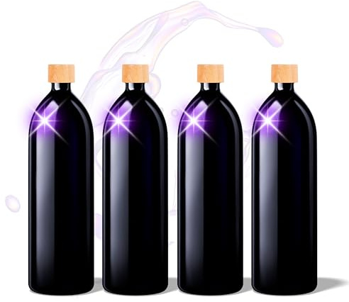 ANCEVIA MIRON Aquarius SM130021-204 Lot de 4 bouteilles d'eau 1000 ml avec bouchon RGB43D1A001-200 Meilleure protection UV que le verre marron