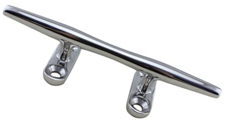 QUMIIRITY Edelstahl Dock Klampe Hornförmig Rundes Befestigungselement für Boote Rostfrei Robust Einfache Installation als Bootszubehör und Festmacherhaken