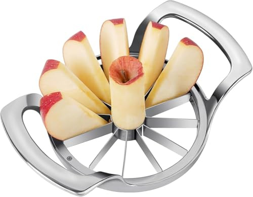 Stainless Steel Apple Citrus Fruit 12 Wedger Even Slicer Corer Cutter Multiuse (Fruit Slicer - 2 Pieces)