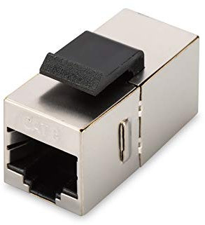 Digitus DN93613 Adattatore Passante 2X8 Poli Rj45 Schermato Cat.6 con Ganci per Pannelli, Keystone Clutch - Rj45, Cat 6 - Schermato