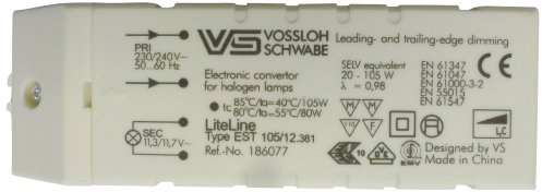 Electraline 70722 - Transformador electrónico (60 W, 240 a 12 V)