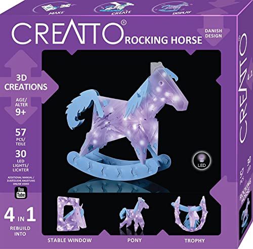Kosmos 03669 - Puzzle 3D a Forma di Cavallo, Colore: Argento