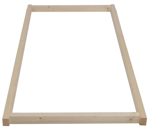 TUGA - Holztech Auflagerrahmen für Rollroste 90 x 200 cm für alle Betten ohne Auflagerrahmen Palettenbett Naturholz Rahmenholz