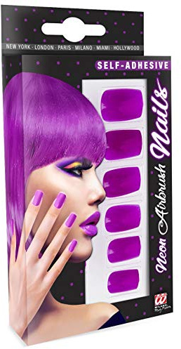 Widmann - Fingernägel Set, 12 Stück, selbstklebend, Accessoire, Karneval, Mottoparty, Halloween