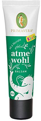 PRIMAVERA Atmewohl Bio Baby & Kinder Balsam 30 ml – Erkältungsbalsam mit Thymian, Myrte und Cajeput