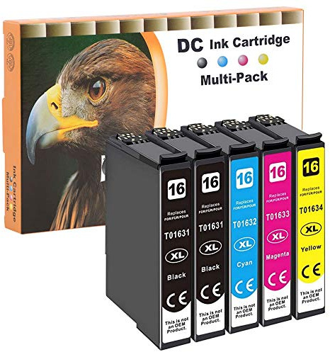 D&C 5X Druckerpatronen Kompatibel für Epson 16 16XL Workforce WF-2760DWF WF-2760 WF-2540 WF-2660 WF-2750 WF-2650 WF-2510 WF-2520 WF-2530 WF-2010 WF-2660DWF WF-2700 WF-2010W WF-2500WF WF-2520NF 2520