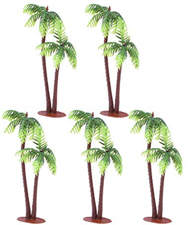 Wakauto Kunststoff Kokospalme Kuchen Topper Architektur Bäume Pflanzgefäße Bonsai Handwerk Mini Landschaft Landschaft DIY Puppenhaus Harz Dekoration