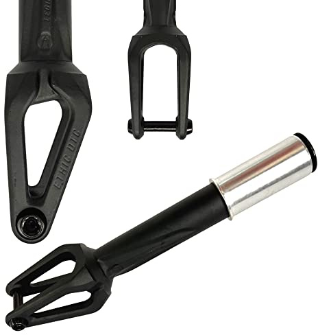 Fantic26 F26 Sticker + Ethic DTC Legion V2 Stunt-Scooter Gabel, HIC Schwarz | Park-Trick-Tret-Roller Ersatz-Gabel, HIC Schwarz