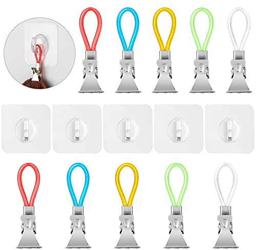Sinofort 15 Piezas Clips para Ppaños de Cocina 5 Colores Clips Para Trapos Clip Para Colgar Telas Clip Toallas Cocina Clip de Toalla de Metal Para Toallas Toallas de Baño Trapos