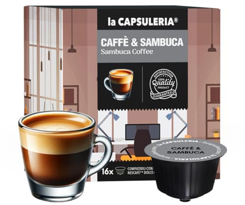 La Capsuleria - SAMBUCA KAFFE (96 Kapslar) kompatibel med Nescafé Dolce Gusto