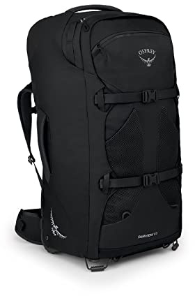 Osprey Fairview Damen-Reiserucksack mit Rollen, Schwarz, 65 L