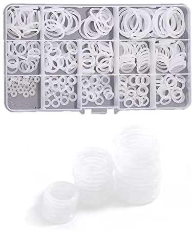 FEEIFOL 260 Stück O-Ring Dichtungs Set Nylon Unterlegscheiben Dichtungen Sortiment Set in 13 Größen M2-M21