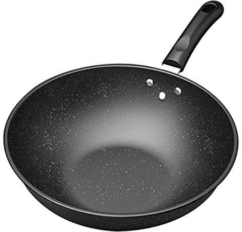 Poêle à frire 28/30 cm Poêle Wok Poêle antiadhésive avec poignée anti-brûlure Cuisinière à induction Poêle Oeuf Pancake Pan Ustensiles de cuisine (28 cm)