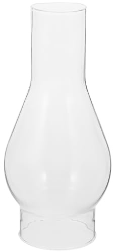 Paralume in Vetro per Lampada a Olio, Ricambio per Cherosene | Trasparente, Facile da Installare, per Luce Morbida, Compatibile Altri Modelli e Uso Domestico