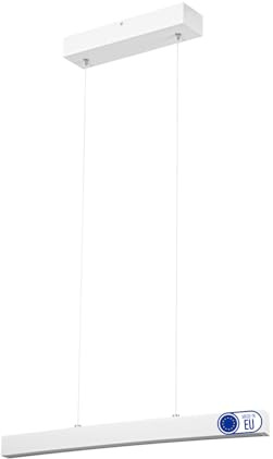 alfalux Hängelampe Hängeleuchte - Deckenlampe aus Holz - Pendelleuchte - LED Lampe - Dimmbar - Warmweiß 60 cm DIMLED60KB-3K-WEIß